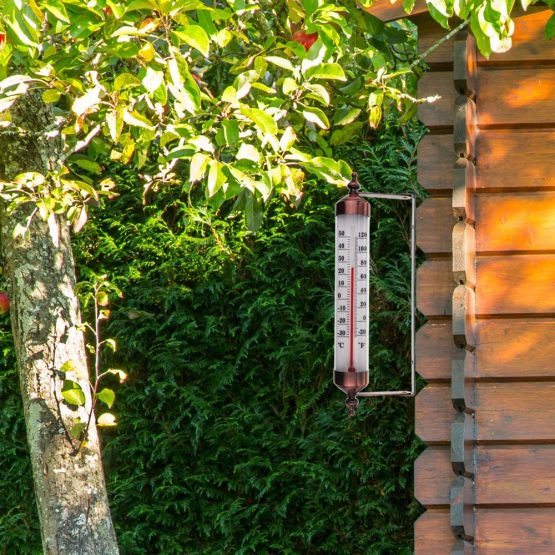 Outdoor Thermometer with Bronze Effect Design - Stylish Garden Thermometer Outdoor Suitable For Outside Temperature Gauge Wall Greenhouse Garage Easy to Hang - Image 4