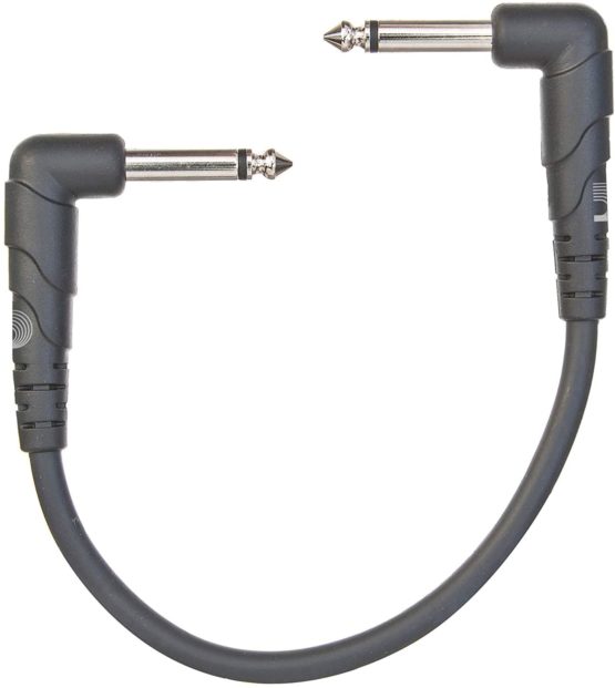 D'Addario Guitar Cable - Guitar Patch Cable - Instrument Cable - Guitar Accessories - Classic Series Cable - 0.5 Foot/152.4 MM - Right Angle - Dark Grey - 3 Pack - Image 2