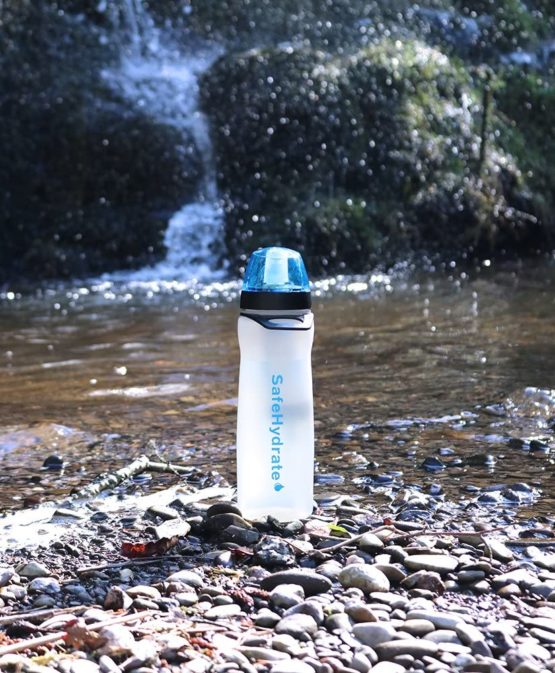 Pyramid Unisex's Safe Hydrate Water Purification Bottle and Filter, White, 650 ml - Image 4
