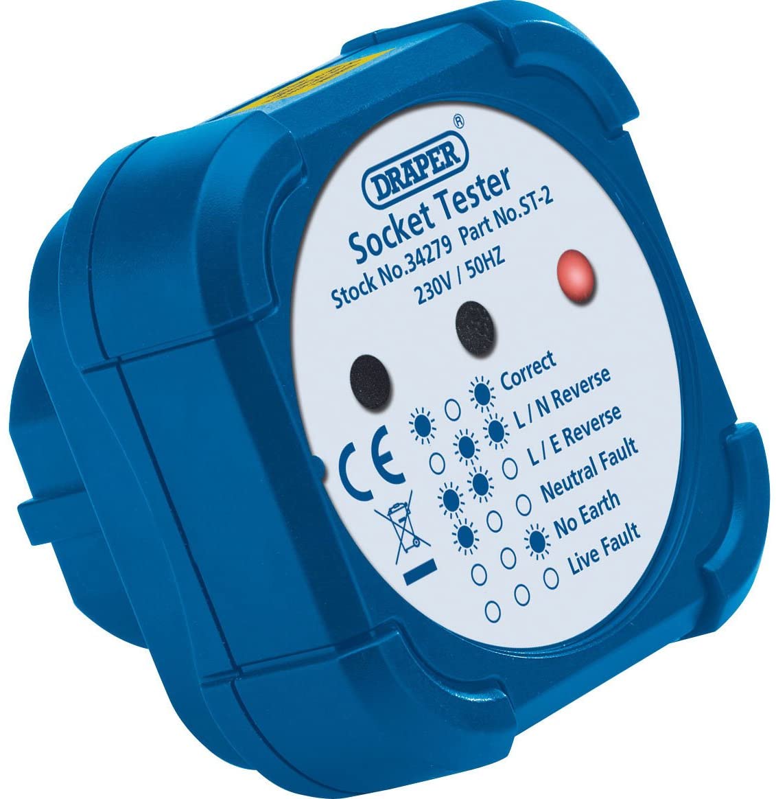 Draper 34279 Socket Tester, 13A , Blue