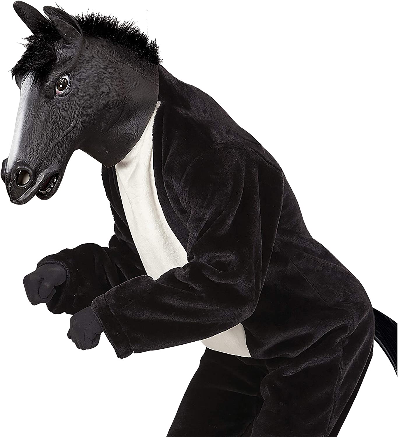 Widmann W MILANO Party Fashion - Full Head Mask Horse with Plush Hair, Animal Mask for Carnival Theme Party - Image 2