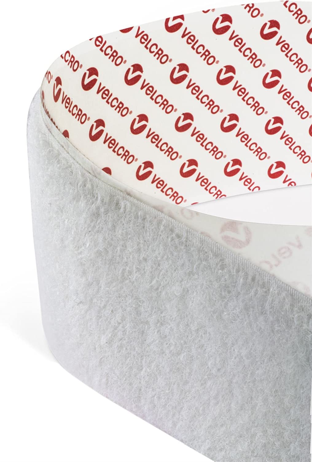 White 10mm Velcro® Brand Self Adhesive Velcro Tape Hook and Loop Sticky Fastener PS14 (1m Hook+1m Loop), White-417, 1 cm