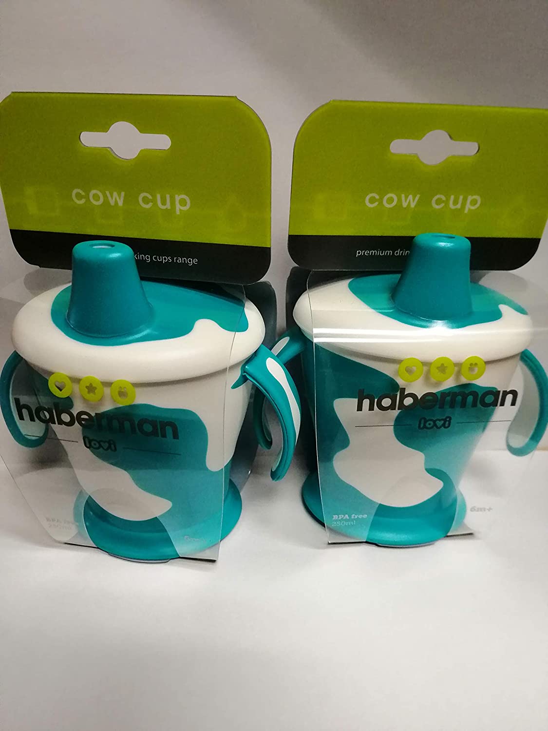 Anywayup Cow Cup 250ml Turquoise 2 Pack BigaMart