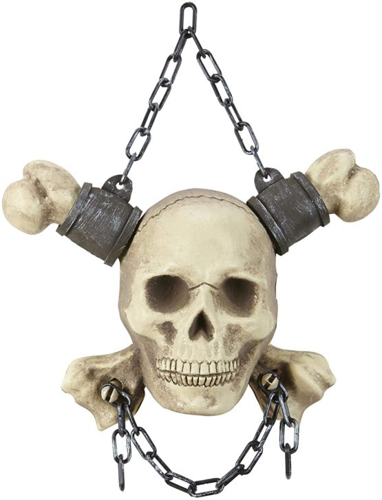 CHAINED SKULL & CROSSBONES 28 cm