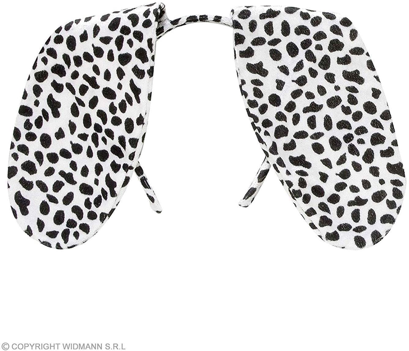 Velvet Dalmatian Ears Accessory for Animal Fancy Dress, Black/White