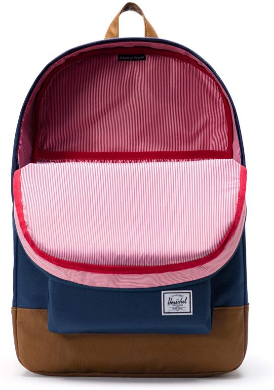 Herschel Heritage Rucksack, 21.5 Liter, Navy/Tan - Image 3