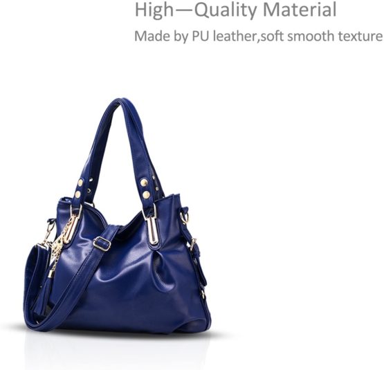 NICOLE&DORIS Tote Bag Ladies Handbag Women Hobos Shoulder Bag Fashion Messenger Bag Sapphire - Image 3