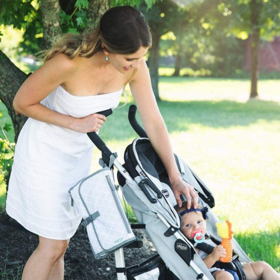 Comfy Cubs Baby Portable Changing Pad, Diaper Bag, Travel Mat Station Grey Large - Image 4