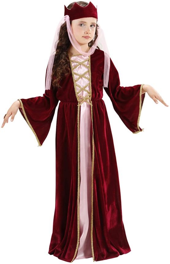 Children’s Medieval Queen Costume Infant 3-4 yrs (110cm) for Middle ...