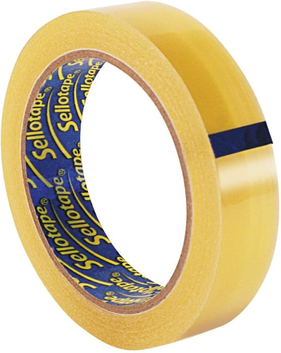 Sellotape Original Golden, Multi-Purpose Clear Tape for Household Objects, Clear Packing Tape for Sticking Envelopes or Cards, Easy to Use Packaging Tape, 24mmx50m - Image 2