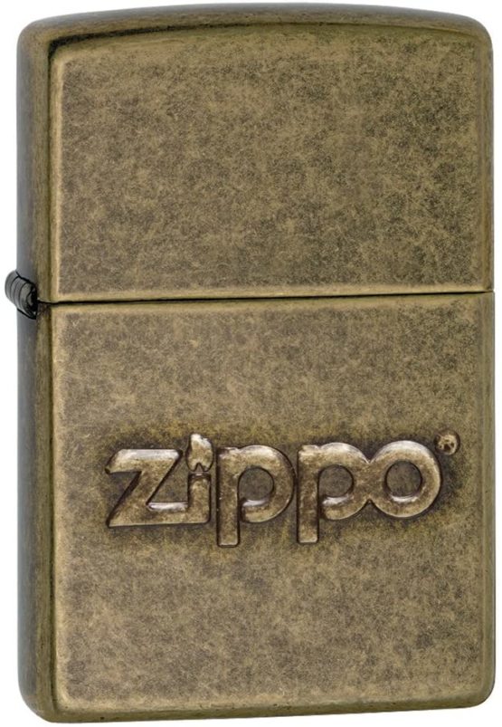 Zippo Stamp Regular Lighter - Antique Brass