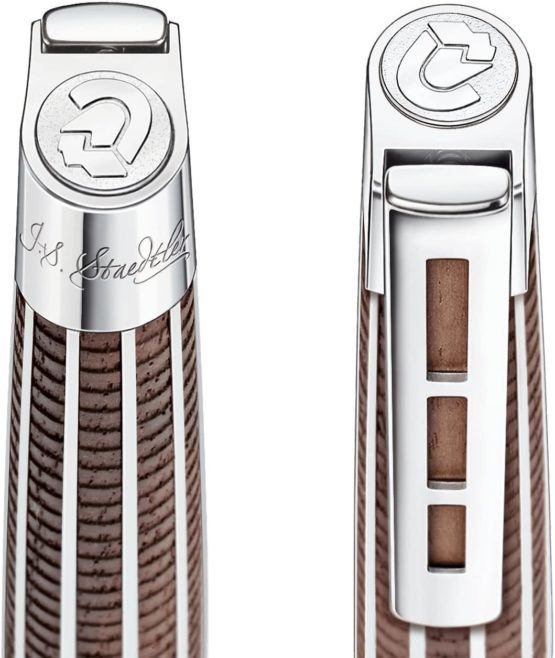 J.S. Staedtler Princeps Ballpoint Pen, European Black Walnut Wood, M, Black, 9PT320M-9 - Image 3
