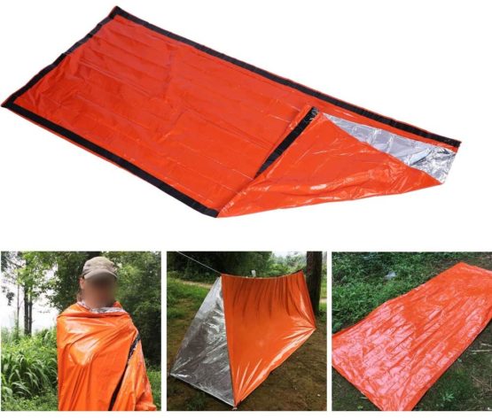 Dilwe Emergency Sleeping Bag, Lightweight Windproof Folding Camping Sleep Sack for Outdoor Survival Emergency - Image 2