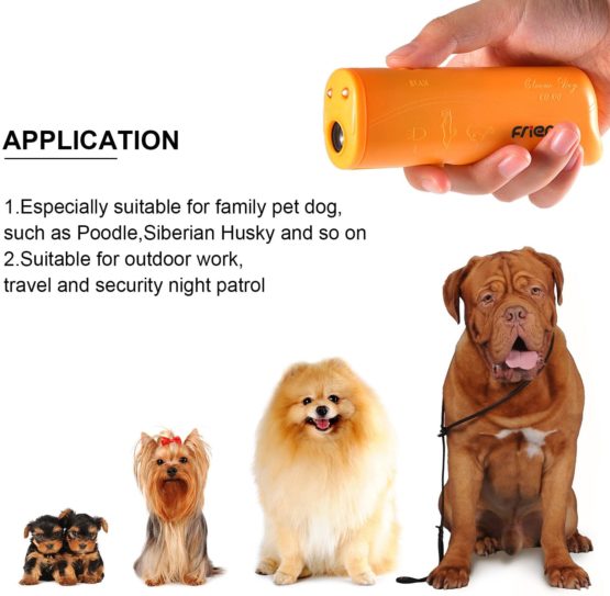 LED Ultrasonic Dog Repeller and Trainer Device 3 in 1 Anti Barking Stop Bark Handheld Dog Training Device (Yellow) - Image 4