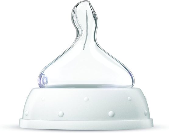 NUK First Choice+ Baby Bottle Teat, 0-6 Months, Silicone with Small Feed Hole, Anti-Colic, 2 Count - Image 3