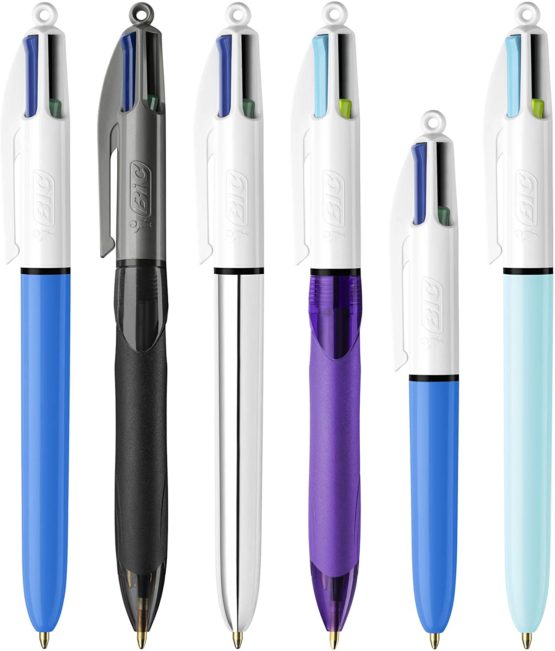 BIC 4 Colours Assorted Retractable Medium Point (1.0 mm) Ballpoint Pens, 6 Pens And Each Pen Contains 4 Colours - Image 3