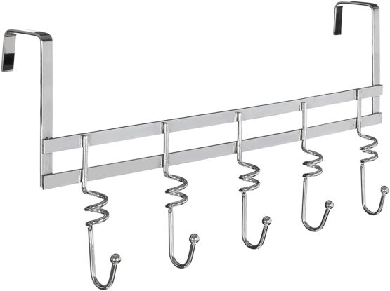 Premier Housewares 509519 Five Hook Over Door Hanger H x W x D: 22 x 45 x 9 cm