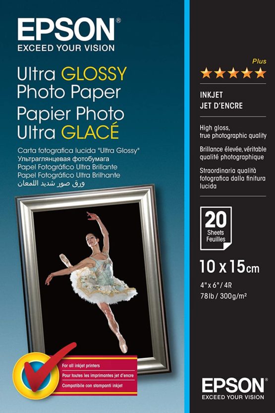 Epson Photo Paper Ultra Glossy 10X15 20Shts 300Gr
