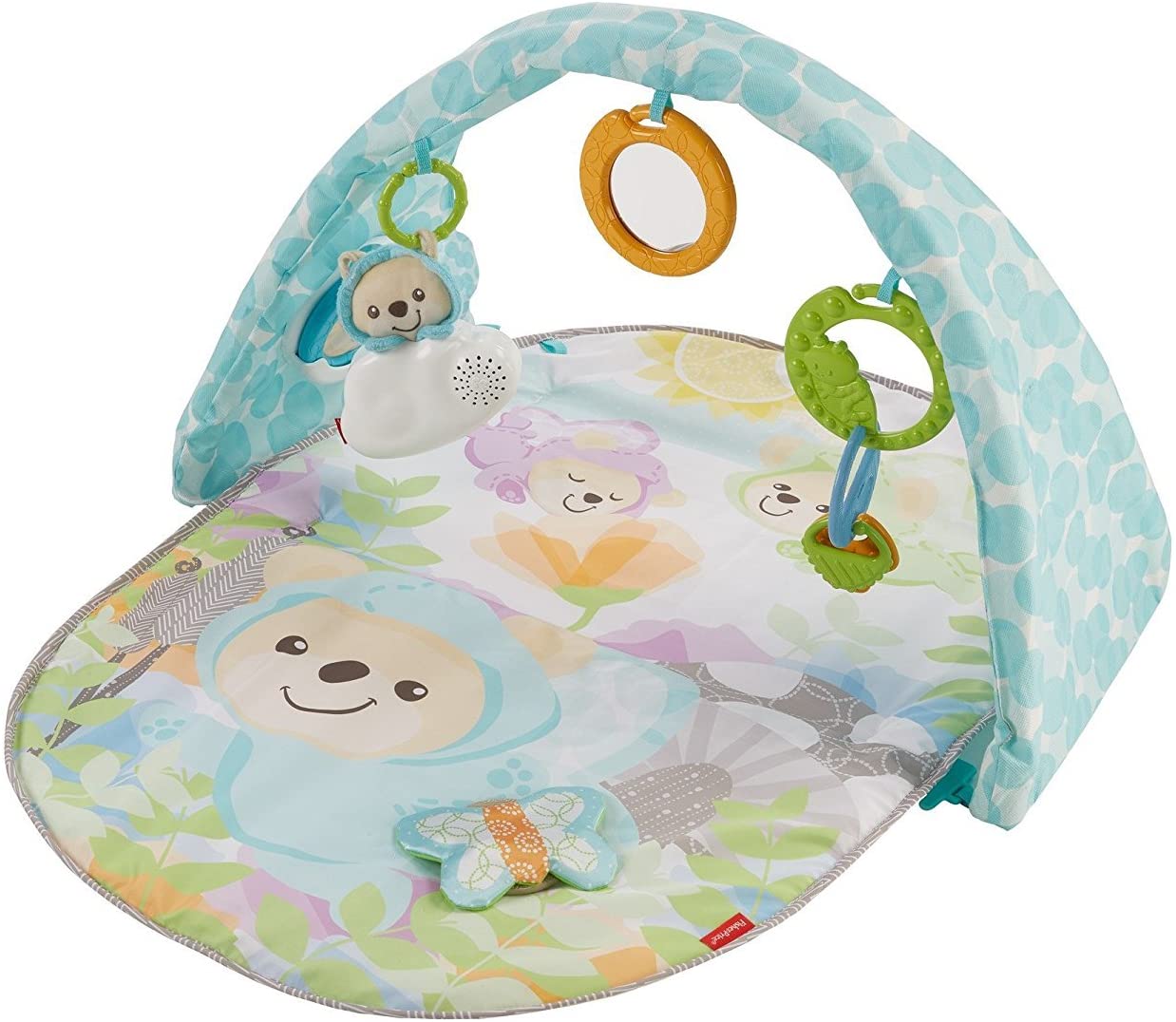 Fisher-Price Butterfly Dreams Musical Playtime Gym, New-born Baby Play Mat with Music, Colours, Textures and Sounds