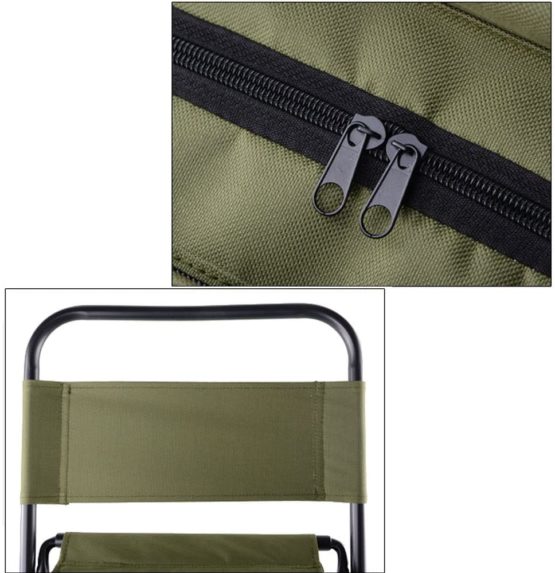 Nadalan Outdoor Folding Chairs Fishing Chair/Portable Camping Stool/Foldable Chair with Double Layer Oxford Fabric Cooler Bag for Fishing/Beach/Camping/House/Outing - Image 4