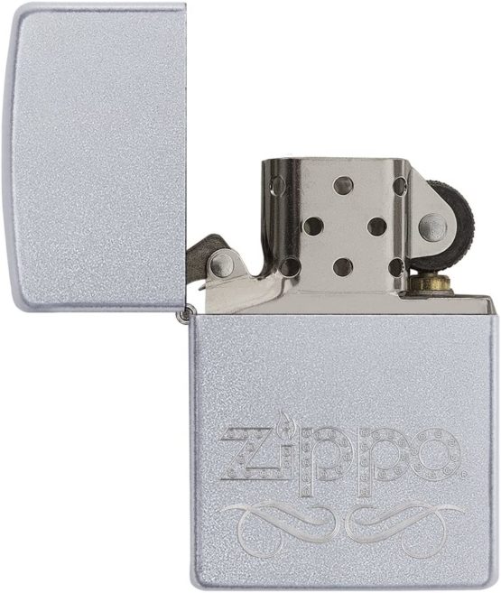 Zippo Scroll Lighter - Satin Chrome - Image 4