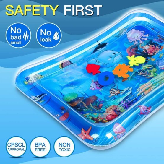 Wendergo Tummy Time Water Mat Inflatable Play Mat Perfect Sensory Toys for Baby Early Development Activity Centers Infants & Toddlers 3 6 9 Months Newborn Girls Boys - Image 4