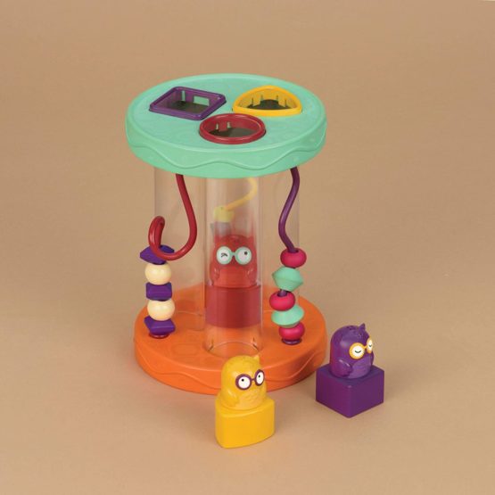 B. Toys – Hooty-Hoo Owl – Shape Sorter with Whacky Sounds & Bead Toy Maze – Fun Educational Toys for Toddlers and Babies - Image 2