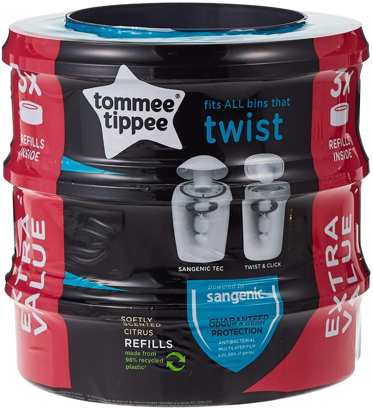 Tommee Tippee Sangenic Tec Refill Cassettes 3 Pack BigaMart