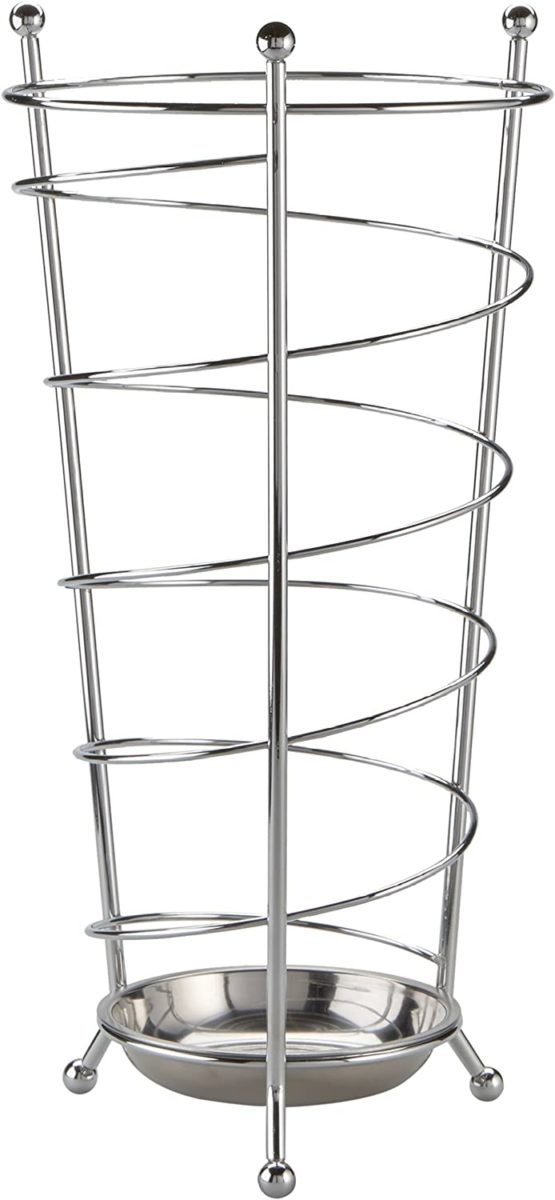 ZELLER-PRESENT Umbrella Stand, Chromed Metal