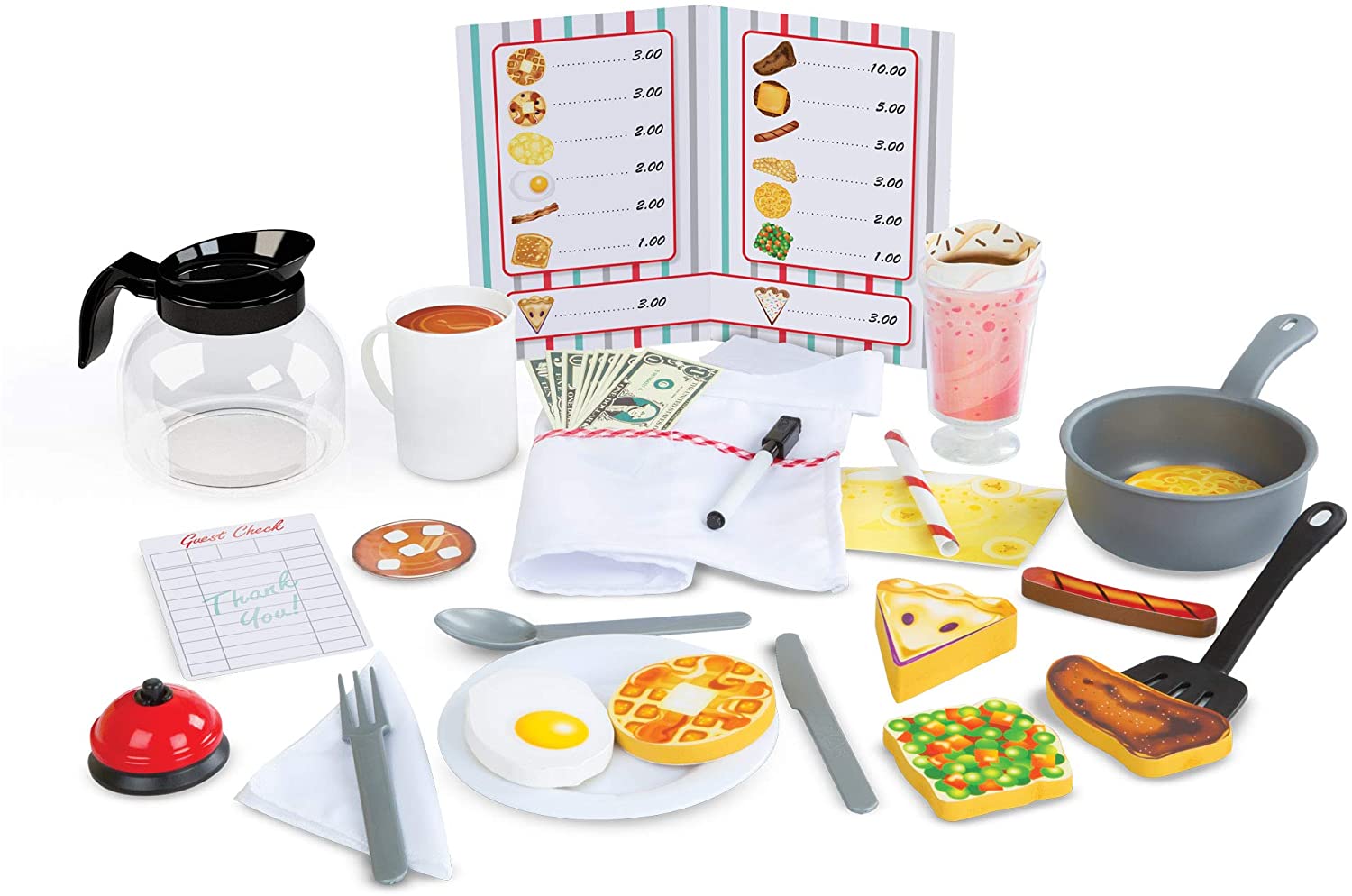 Melissa & Doug Star Diner Restaurant Play Set, Multicolor, child-size