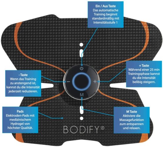 Bodify® EMS training device for targeted stimulation of the abdominal muscles! - Effective muscle building - Weight loss - Stimulation device abdominal muscles - Abs muscle trainer The ORIGINAL - Image 2