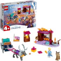 LEGO 41166 Disney Frozen 2 Elsa's Wagon Adventure with Princess Elsa Mini Doll and 2 Reindeer Figures, Easy Build Preschool Toy for 4 - 7 Years Old with Bricks Base Plate