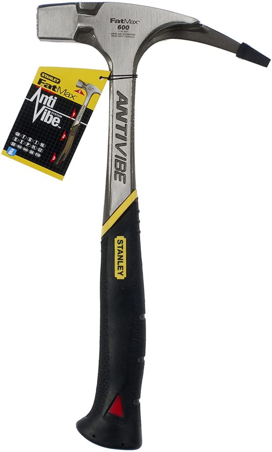 Stanley 1-51-937" Antivibe Roofing Hammer, Black/Silver, 600 g
