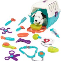Battat - Dalmatian Vet Kit - Toy Vet Clinic with Cage, Plush, and Vet tools for Kids 2 years + (15 pieces)