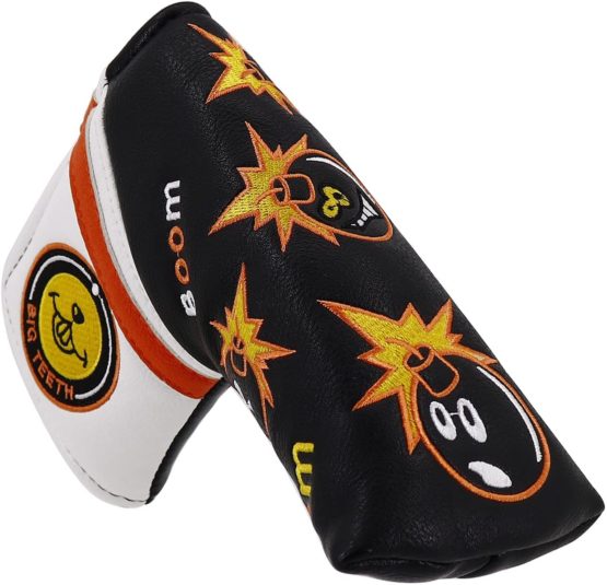 BIG TEETH Golf Blade Putter Head Cover Ping-type Magnetic Club Protector Bomb For Scotty Cameron Taylormade Odyssey Headcover