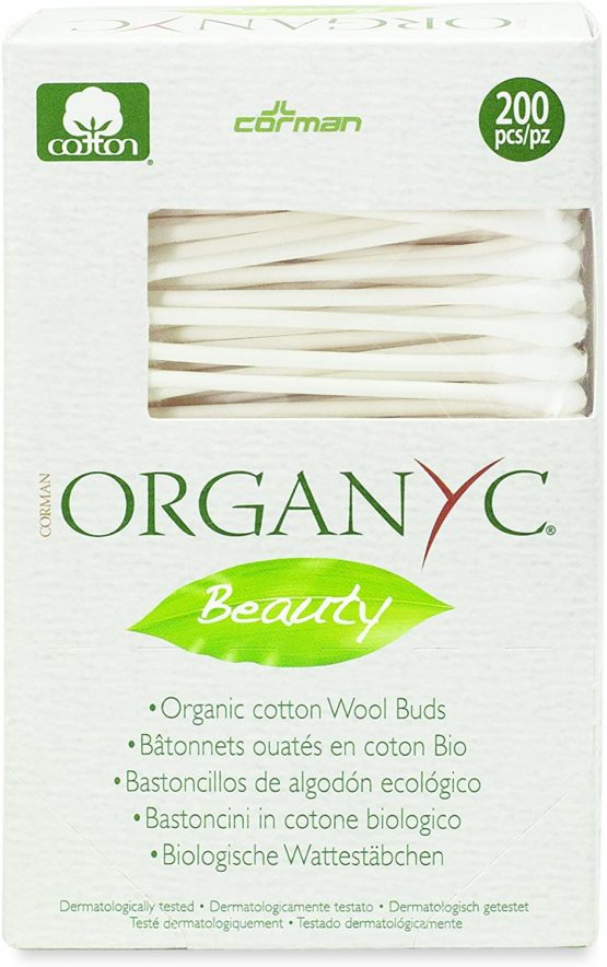 Organyc Cotton buds made from 100% organic cotton in biodegradable packaging, pack of 4 (4 x 200)