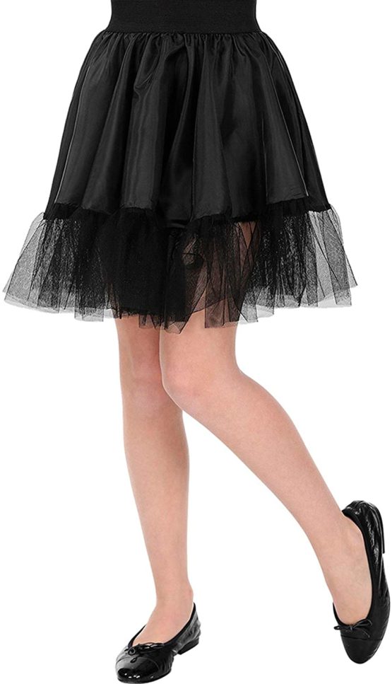 Widmann Srl WDM01086 Girl's Black Skirt Clothing Elements, Multicoloured