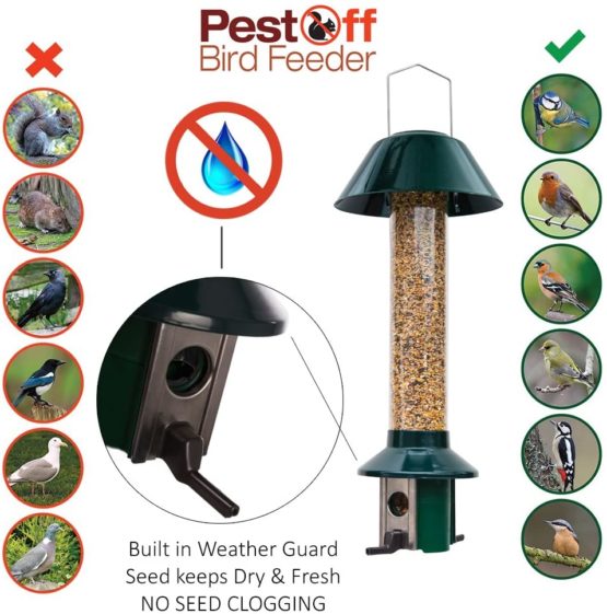Squirrel Proof Wild Bird Feeder - Roamwild PestOff (Mixed Seed / Sunflower Heart Feeder) - Image 4