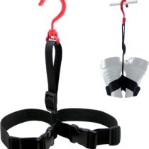 SAMSFX Fishing Wader Boot Hanger Hanging Strap Belt with Metal Hook