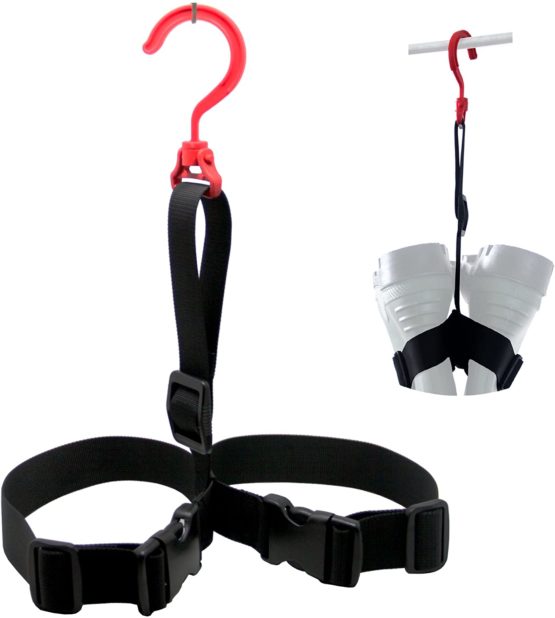 SAMSFX Fishing Wader Boot Hanger Hanging Strap Belt with Metal Hook