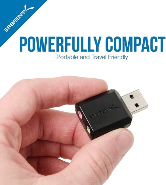 Sabrent USB External Stereo Sound Adapter for Windows and Mac. Plug and play No drivers Needed. (AU-MMSA) - Image 4
