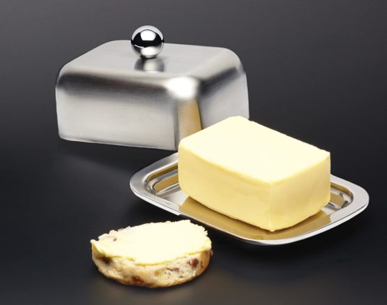 Kitchen Craft "MasterClass" Insulated Butter Dish, Silver - Image 3
