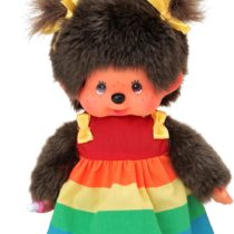 Sekiguchi 220977 Monchhichi Rainbow Girl With Dress, about 20 cm