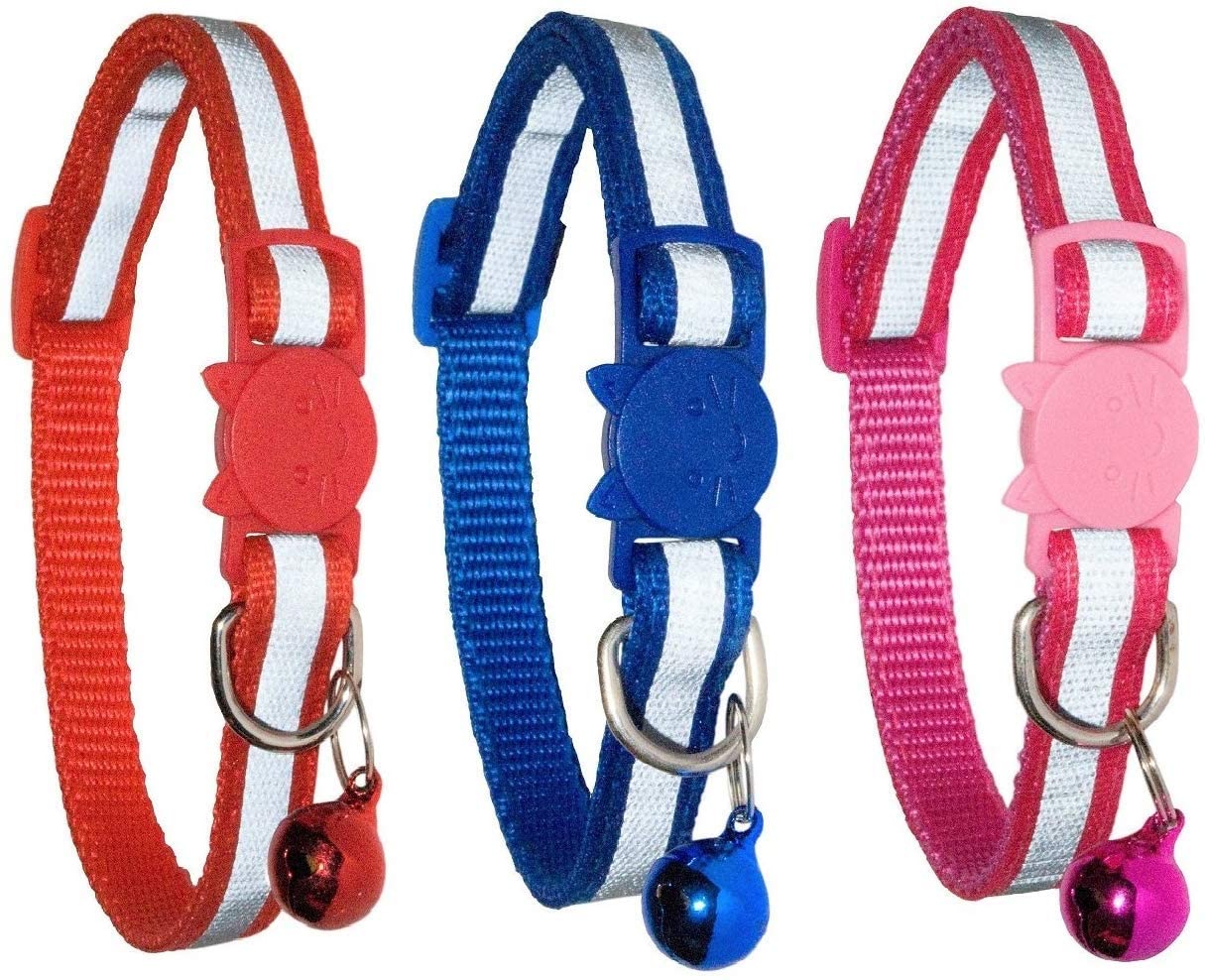 ZACAL Reflective Cat Collars with Bell Safe Quick Release Buckle