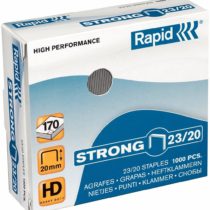 Rapid 24870400 23/20 Strong Staples, Galvanised Wire, 20 mm Leg Length, 40 Sheets, Pack of 1000