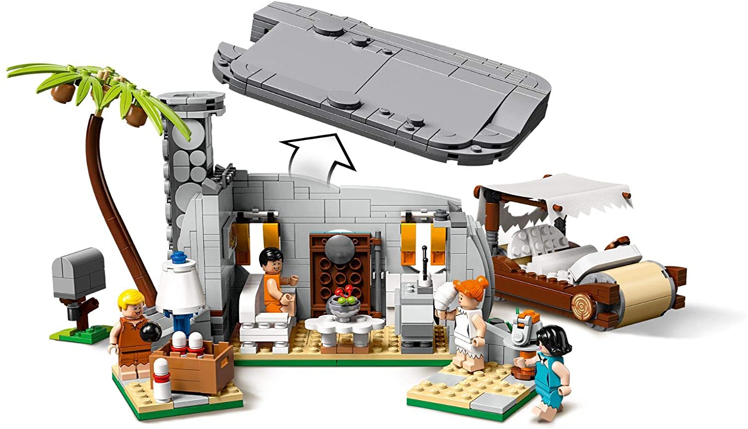LEGO 21316 Ideas The Flintstones Home and Footmobile Collectible Building Set, Multicolor - Image 3