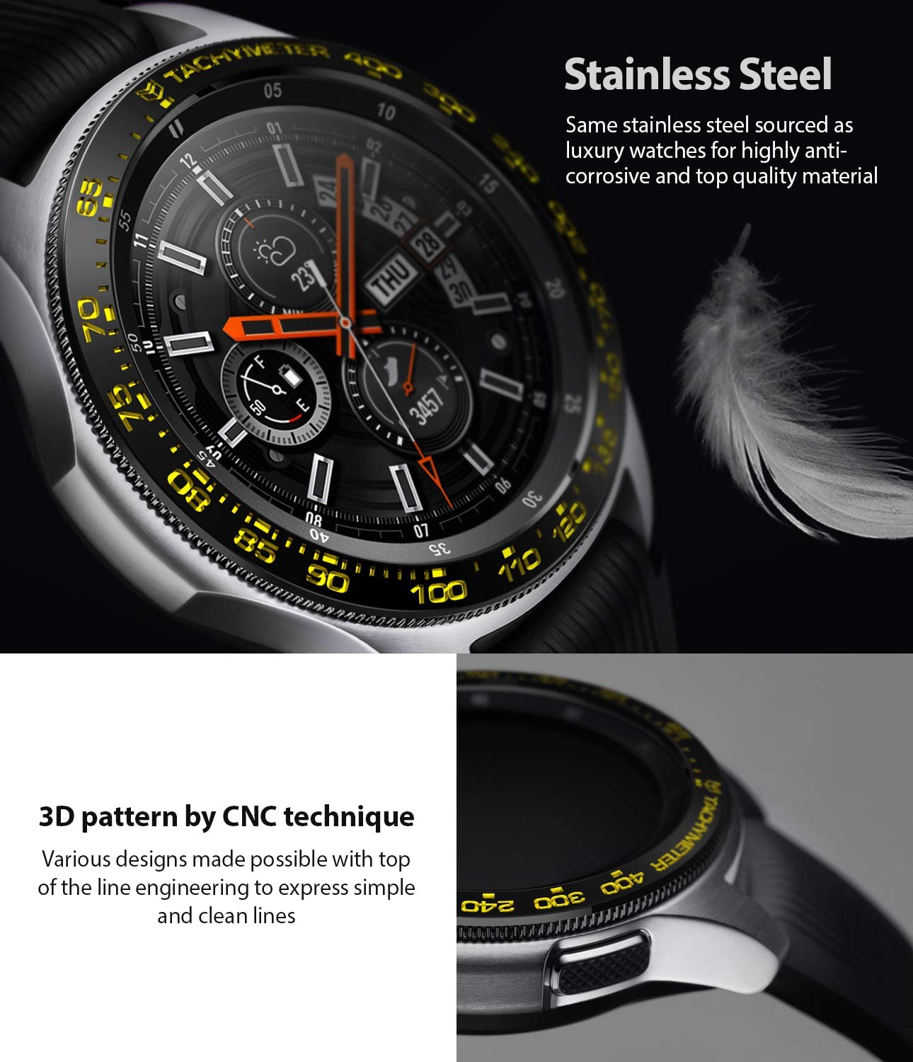 Ringke Bezel Styling for Galaxy Watch 46mm / Gear S3 Frontier & Classic - Image 3