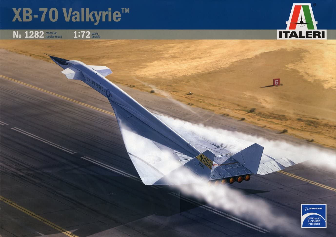 Italeri 1282 XB - 70 Valkyrie, Scale 1:72, Plastic Model Kit, Silver, 17.5 x 30.7 x 5.1 inches