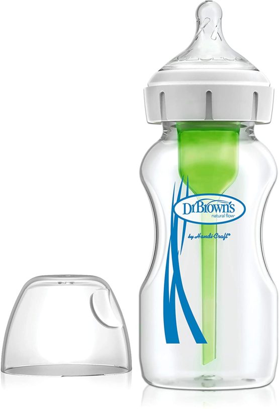 DR BROWN'S Options Plus Anti-Colic Wide Neck Baby Feeding Bottle - 270 ml
