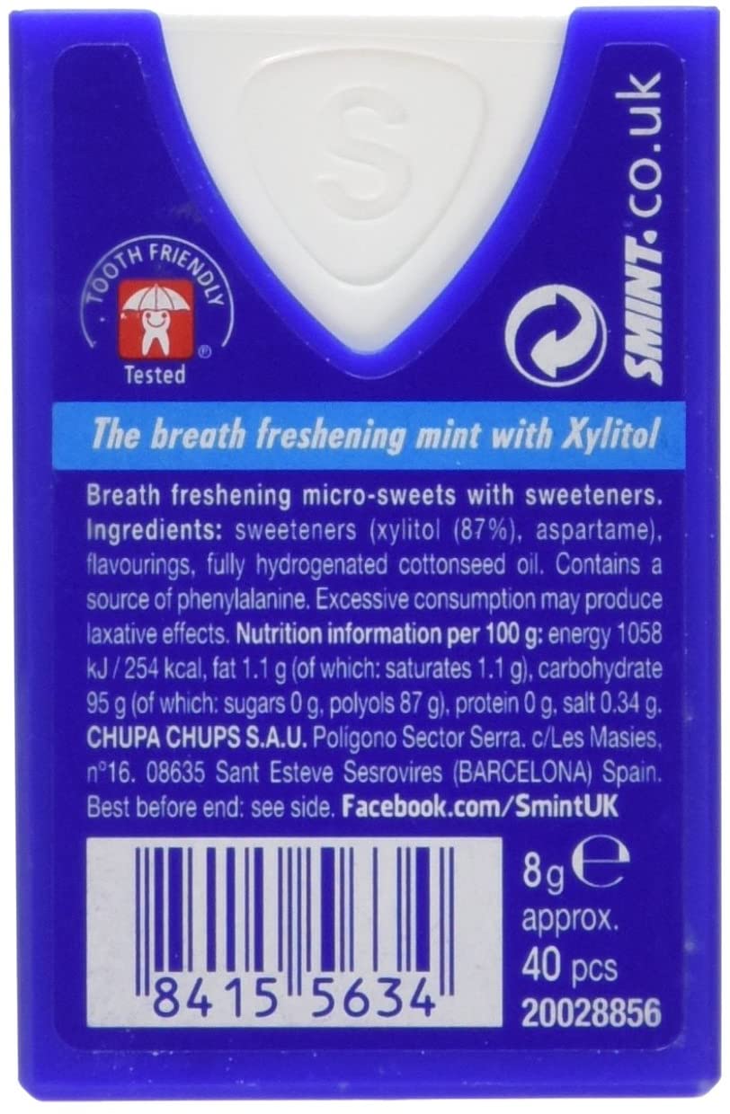 Smints Mint 0.11 pounds (box of 12), White, 8 g (Pack of 12) - Image 2